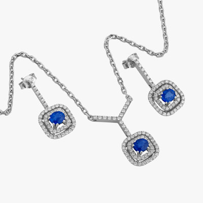 Blue Center Jewelry Half Set